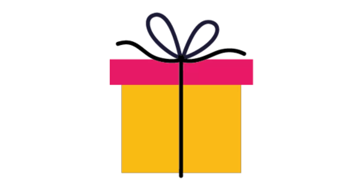 Symbool cadeau geel-roze_Tekengebied 1