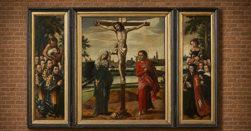 Le Calvaire triptyque de Jan Adornes 