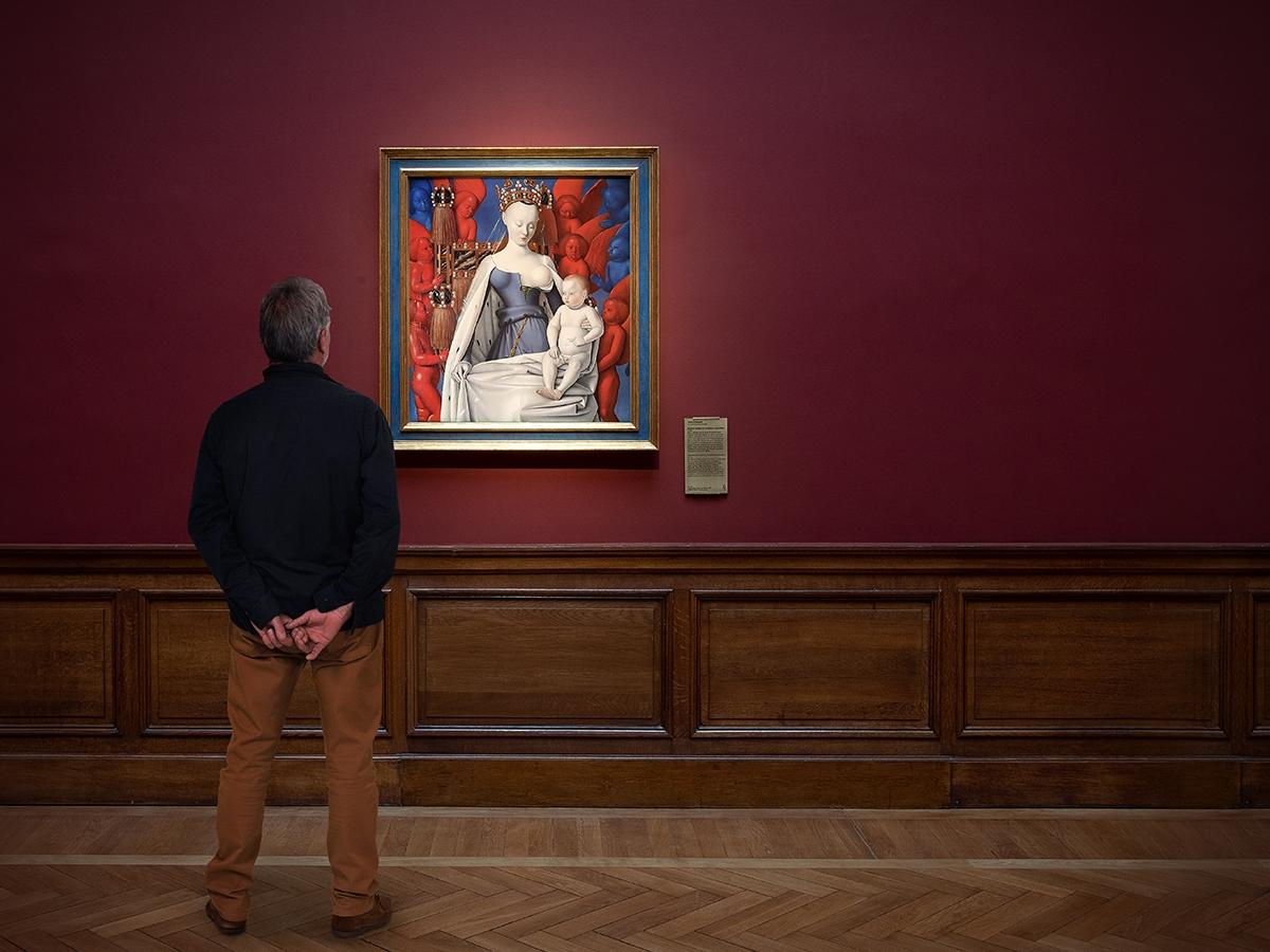 Madonna omringd door serafijnen en cherubijnen, Jean Fouquet. Collectie KMSKA - Vlaamse Gemeenschap