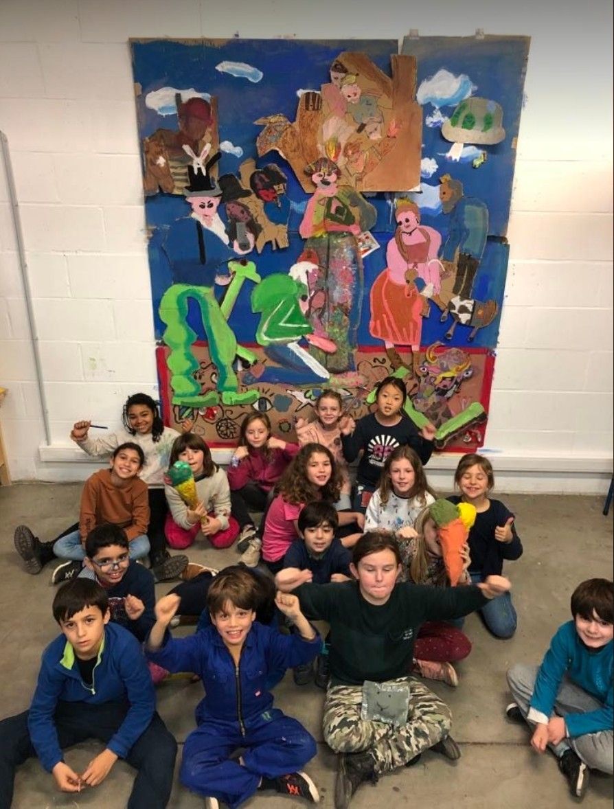 les enfants du Beeldatelier de l’Académie des Beaux-Arts d’Anderlecht avec Rubens 2.0