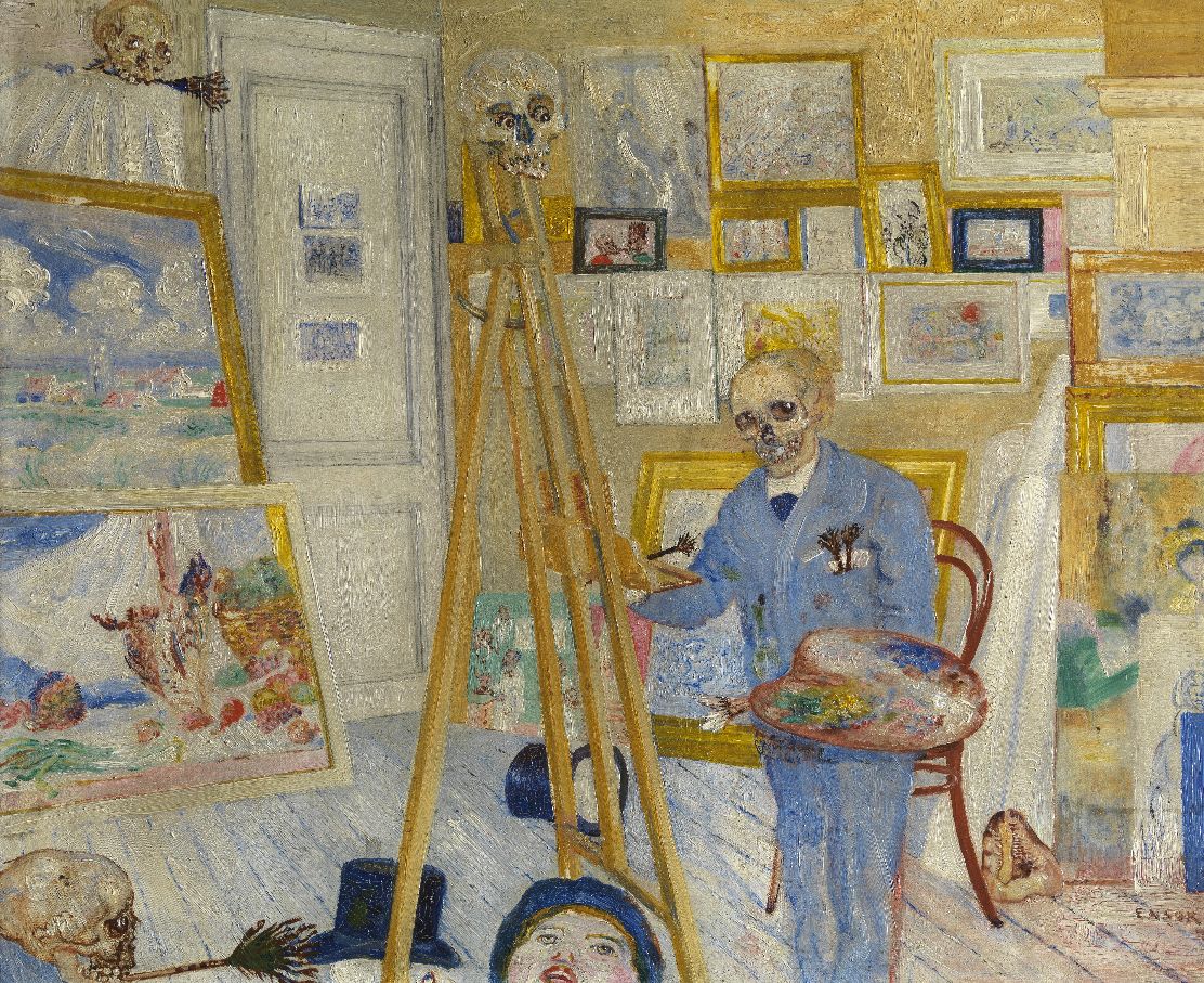 James Ensor, KMSKA (temporairement à Mu.ZEE): le peintre, claqué après les fêtes